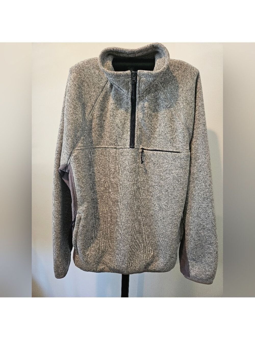 J.CREW MEN'S NORDIC ALL WEATHER DESIGNS POLARTEC PULLOVER SWEATER JACKET SIZE XL